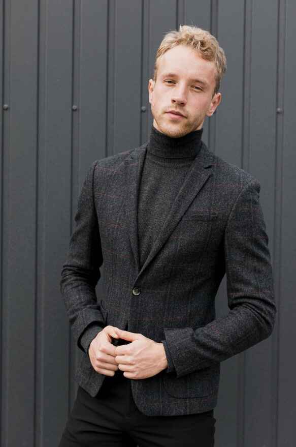 The Classic Blazer with a Turtleneck