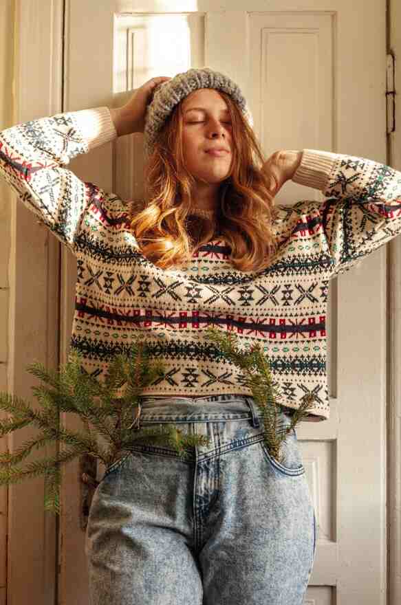 fleece pullovers and chunky knit sweaters