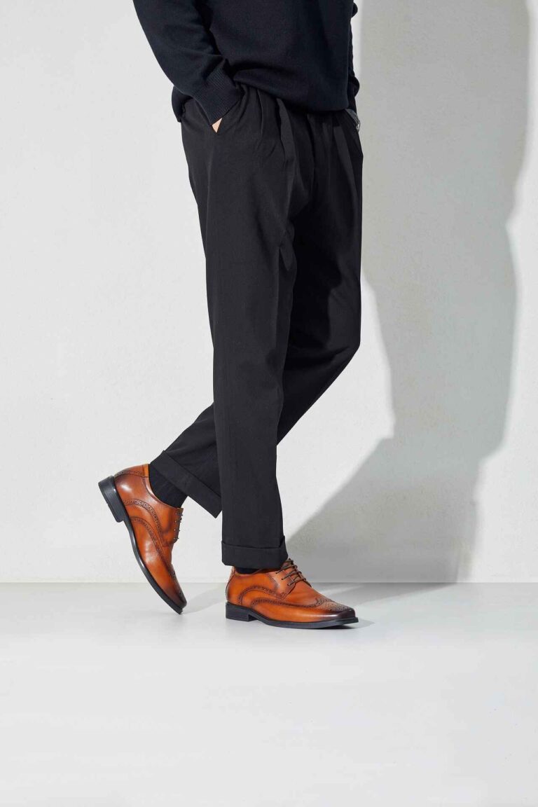 polished black leather oxford shoes